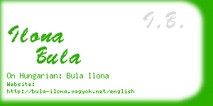 ilona bula business card